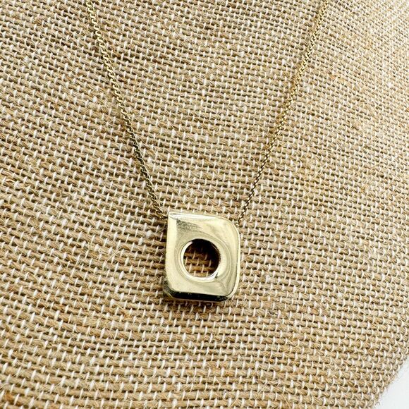 Vintage Letter D Pendant Necklace Retro Dainty Minimalist Twee Choker Collar - Picture 1 of 7